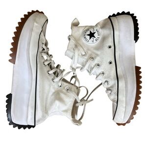 Converse Run Star Hike High Women's White Black Gum SZ: 7.5